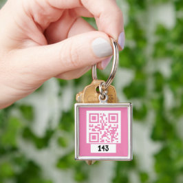 143 geheime QR-Code-Nachricht, dekodieren, sagen S Schlüsselanhänger