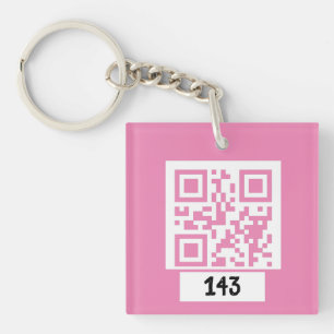 143 geheime QR-Code-Nachricht, dekodieren, sagen S Schlüsselanhänger
