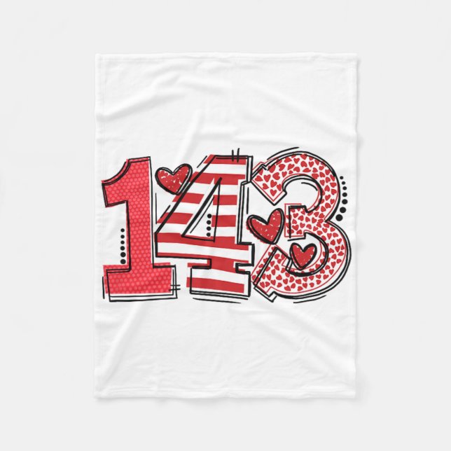 143 Love Code 2025 Design For Expressing Affection Fleecedecke (Vorderseite)