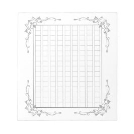 144字：飾り原稿用紙＜灰＞[gr02]  notizblock