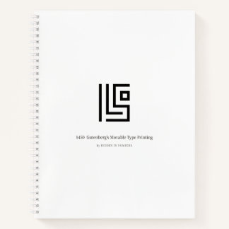 1450 Gutenberg Bewegliche Type Minimalist Notizbuch