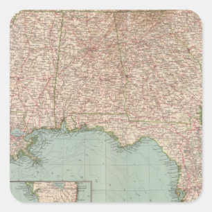 14546 Ark, Tenn, La, Miss, Fla, Ala, Ga, SC Quadratischer Aufkleber