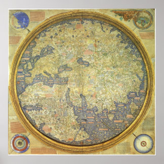 1460 Die Fra Mauro hat die Weltkarte invertiert Poster