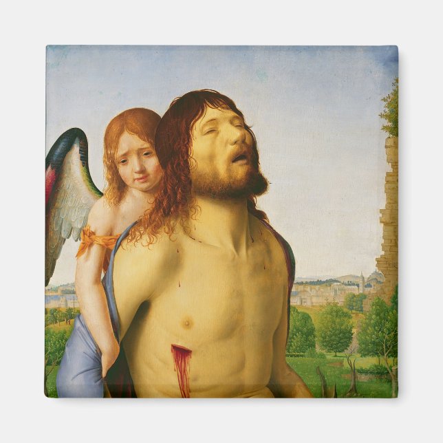 1475/78, Der tote Christus, unterstützt von einem  Magnet (Vorne)