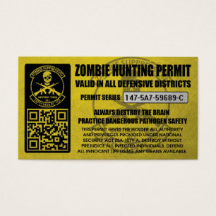 147th Zombie-Task Force Jagd-Erlaubnis