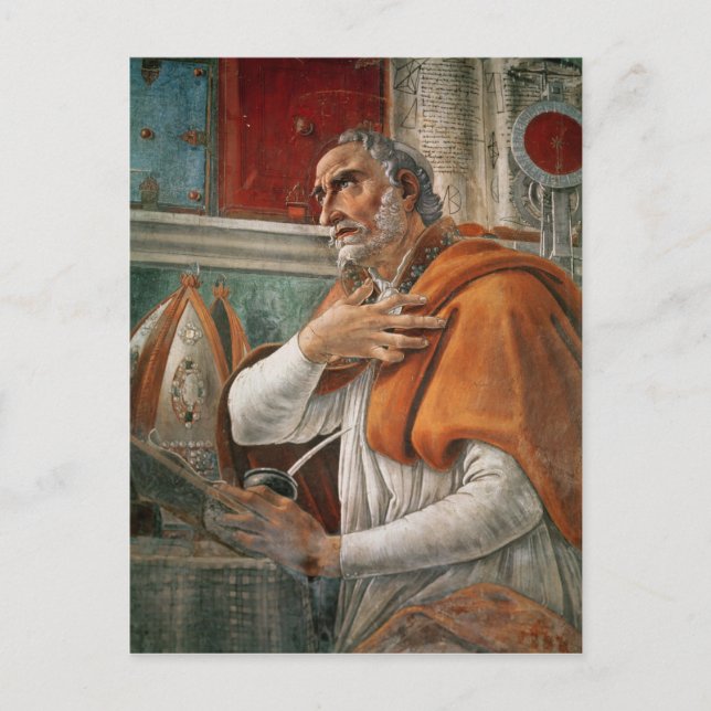 1480, St. Augustine in seiner Zelle Postkarte (Vorderseite)