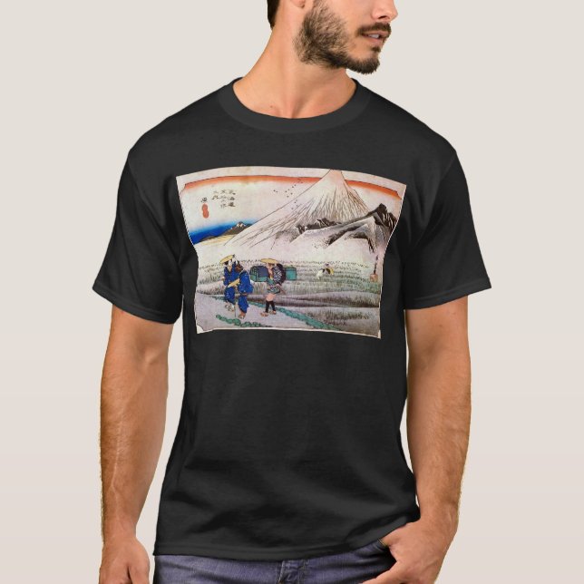 14. 原 宿, 広 重 Hara-juku, Hiroshige, Ukiyo-e T-Shirt (Vorderseite)