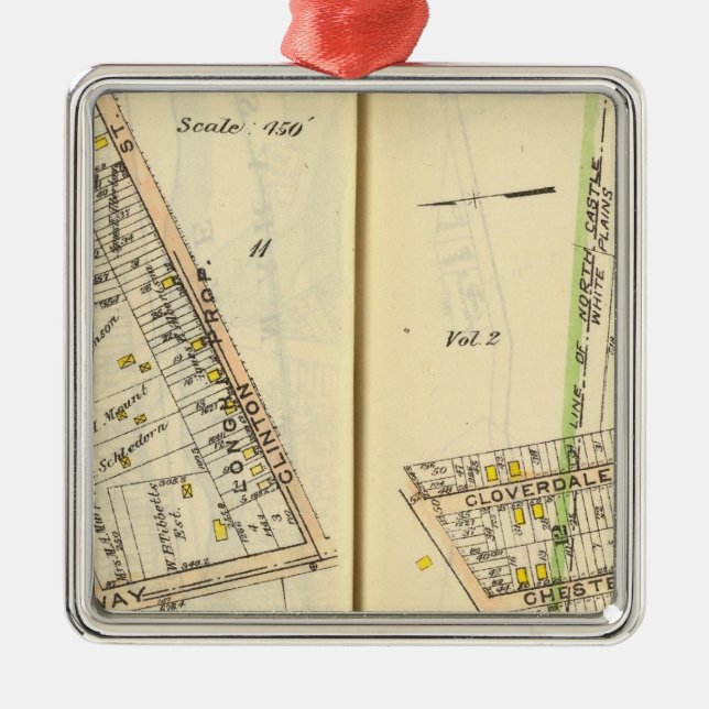 14-15 White Plains Silbernes Ornament (Vorne)