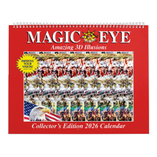 14.25" breiter 2026 USA Magic Eye Calendar Kalender
