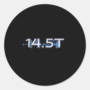 14.5 T - Design-STI für supraleitende Magnet-Power Runder Aufkleber