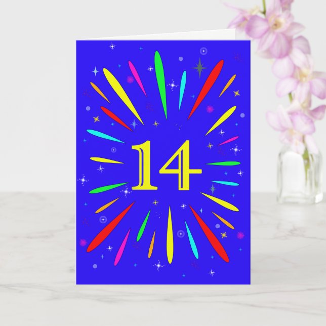 14. Birthday Explosion Card Karte (Orchidee)
