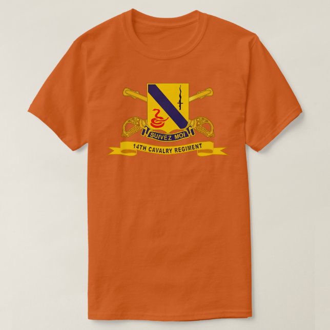 14. Cavalry Regiment w Br Ribbon T-Shirt (Design vorne)