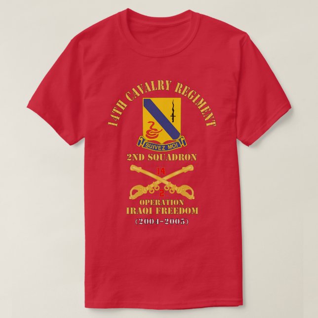 14. Cavalry Regiment w Cav Br 2. T-Shirt (Design vorne)