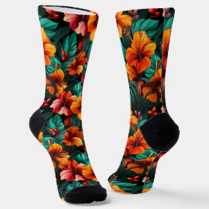 14 Crew-Socken mit Blumenmuster Socken