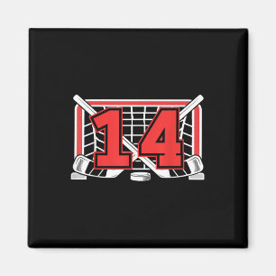 14. Eishockey Geburtstag 14 Jahre alter Eishockey Magnet