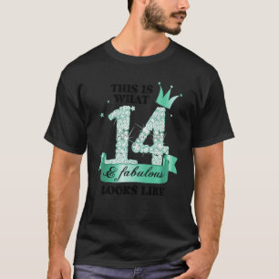 14 & Fabelhaft I Türkis Weiße Party Gruppenfoto T-Shirt