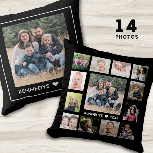 14 Familienfoto-Collage Erstellen Sie Ihre eigene  Kissen