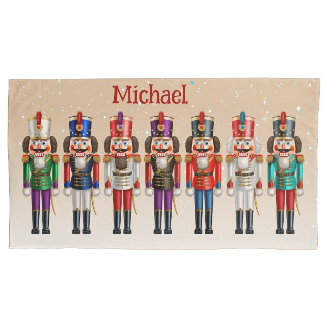 14 farbenfrohe Nutcrackers Toy Soldiers Kissenbezug (Vorderseite)