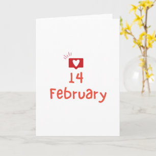 14. Februar Valentinstag Romantische Liebe Karte