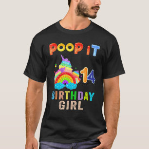 14. Fidget Pop Es Geburtstag Mädchen Party Vierzeh T-Shirt