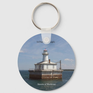 14 Foot Shoal Light Schlüsselkette Schlüsselanhänger
