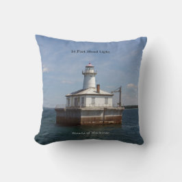 14 Foot Shoal Light Square Kopfkissen Kissen