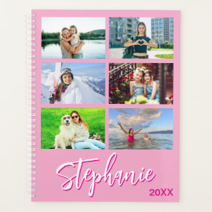 14 Foto-Collage Personalisiert Hellrosa Planer