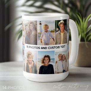 14-Foto-Collage-Raster - minimalistische moderne T Kaffeetasse