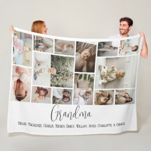 14 Foto-Collage und Textvorlage personalisiert Fleecedecke