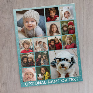 14 Foto Instagram Collage mit ombre Background Puzzle