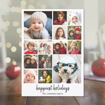 14 Foto Weihnachts Collage Minimalistisch Schwarz