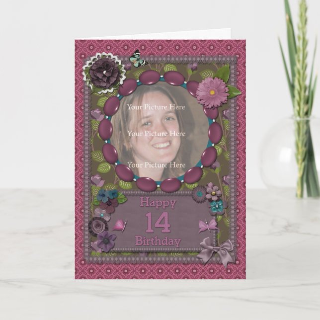 14. Fotokarte zum Geburtstag Karte (Vorderseite)
