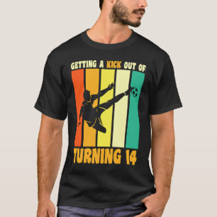 14. Geburtstag 14. Jähriger Kick Soccer 14. B T-Shirt