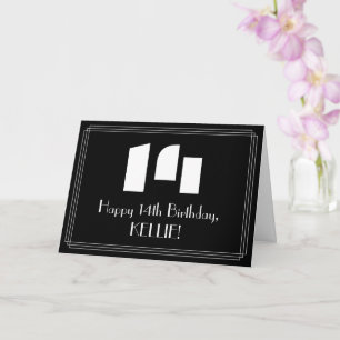 14. Geburtstag: Art Deco inspiriertes Aussehen "14 Karte