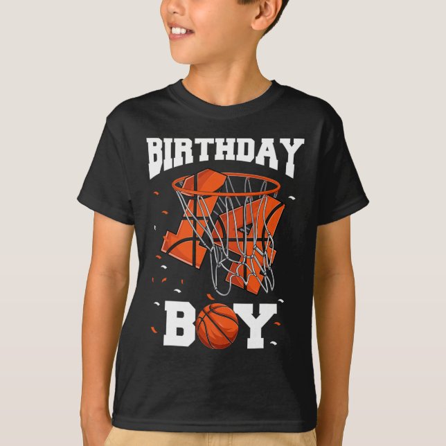 14. Geburtstag Basketball Kinder T-Shirt (Vorderseite)