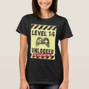 14. Geburtstag Boy Gamer LEVEL 14 IN Quara UNLOCKE T-Shirt