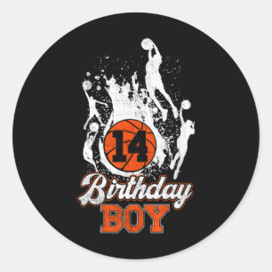14. Geburtstag Bysketbyll Thema Geburtstag Junge 1 Runder Aufkleber