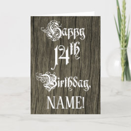 14. Geburtstag: Extravaganter, eleganter Text; Imi Karte