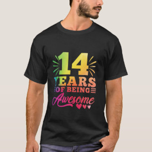 14. Geburtstag Gefärbte Krawatte 14 Jahre alt 14 M T-Shirt