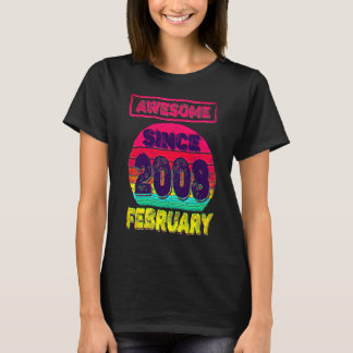 14. Geburtstag Im Februar 2008 Geboren 14 Jahre Al T-Shirt