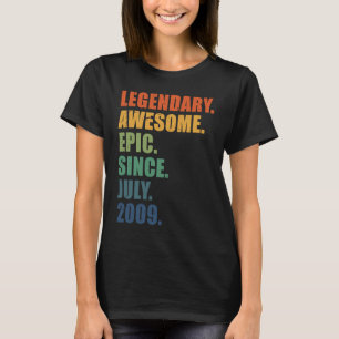 14. Geburtstag Juli 2009 Boys Girls 14 Jahr T-Shirt