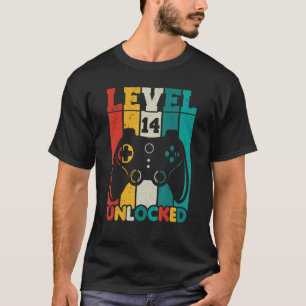 14. Geburtstag Junge Stufe 14 Entsperrt 14 Jahre a T-Shirt