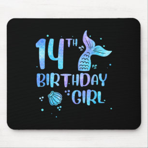 14. Geburtstag Mädchen Meerjungfrau 14. Kleinkinde Mousepad