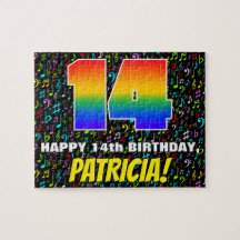 14. Geburtstag — Spaß, farbenfrohe Musiksymbole & 