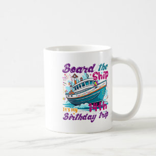 14. Geburtstags-Kreuzfahrt-Urlaub 14 Jahre altes S Kaffeetasse