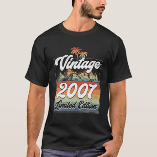 14. Geburtstagsdekoration Vintag 2007 Eingeschränk T-Shirt