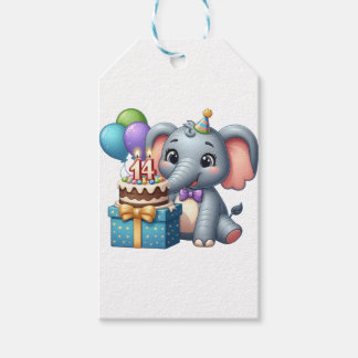 14. Geburtstagselefant Geschenkanhänger