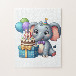 14. Geburtstagselefant Puzzle