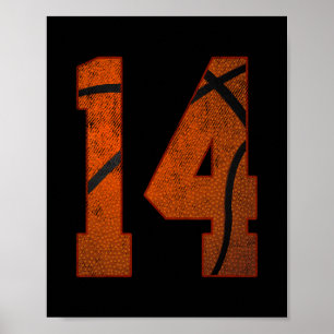 14. Geburtstagsfeier Vierzehn 14 Jahre alte Sketll Poster