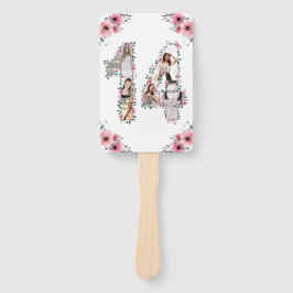 14. Geburtstagsfoto Collage Pink Girl Blume White Fächer